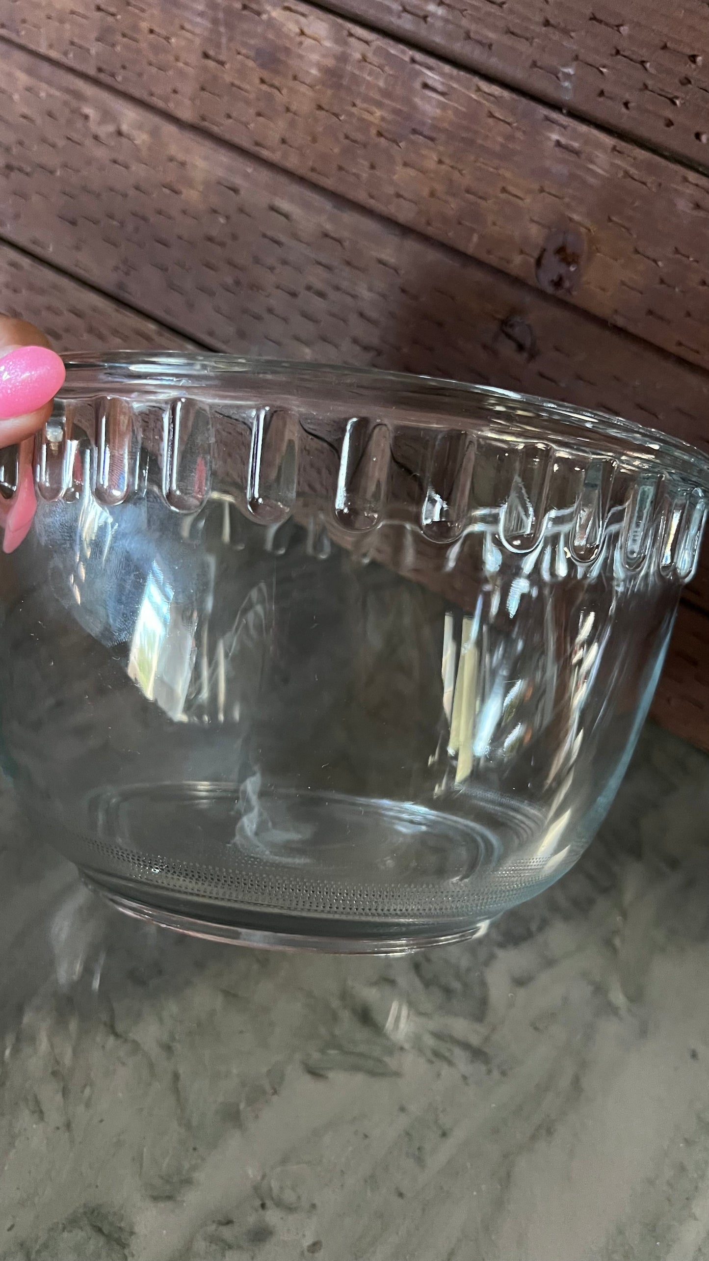 Vintage Glass Mixing Bowl