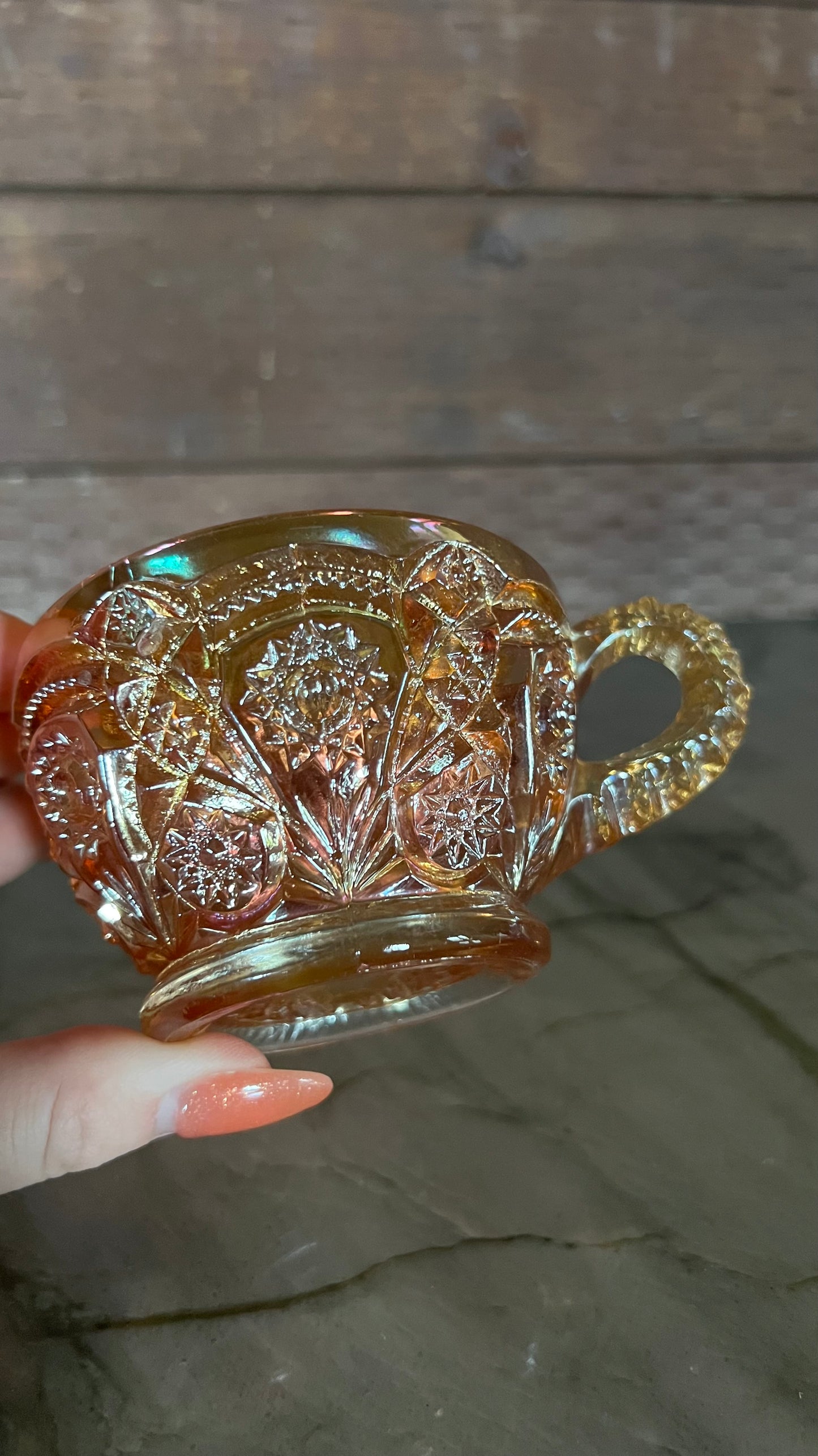 Imperial Carnival Glass Tea Cup