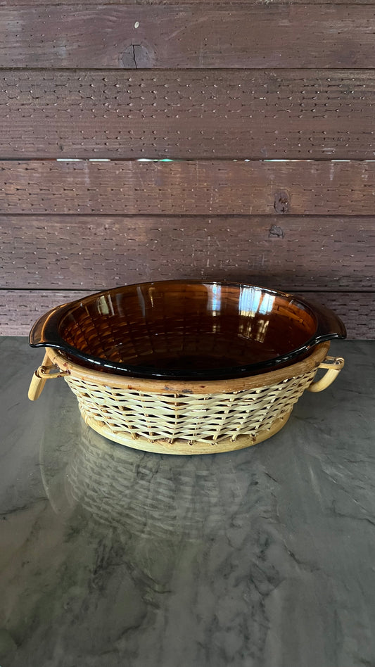 Anchor Hocking Serving Dish with Basket