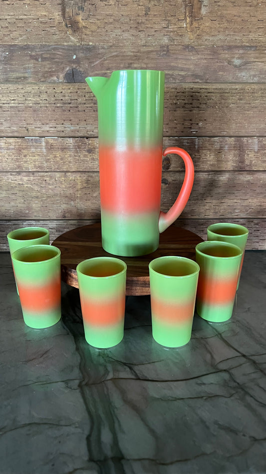 Blendo Ombré Frosted Glass & Pitcher Set