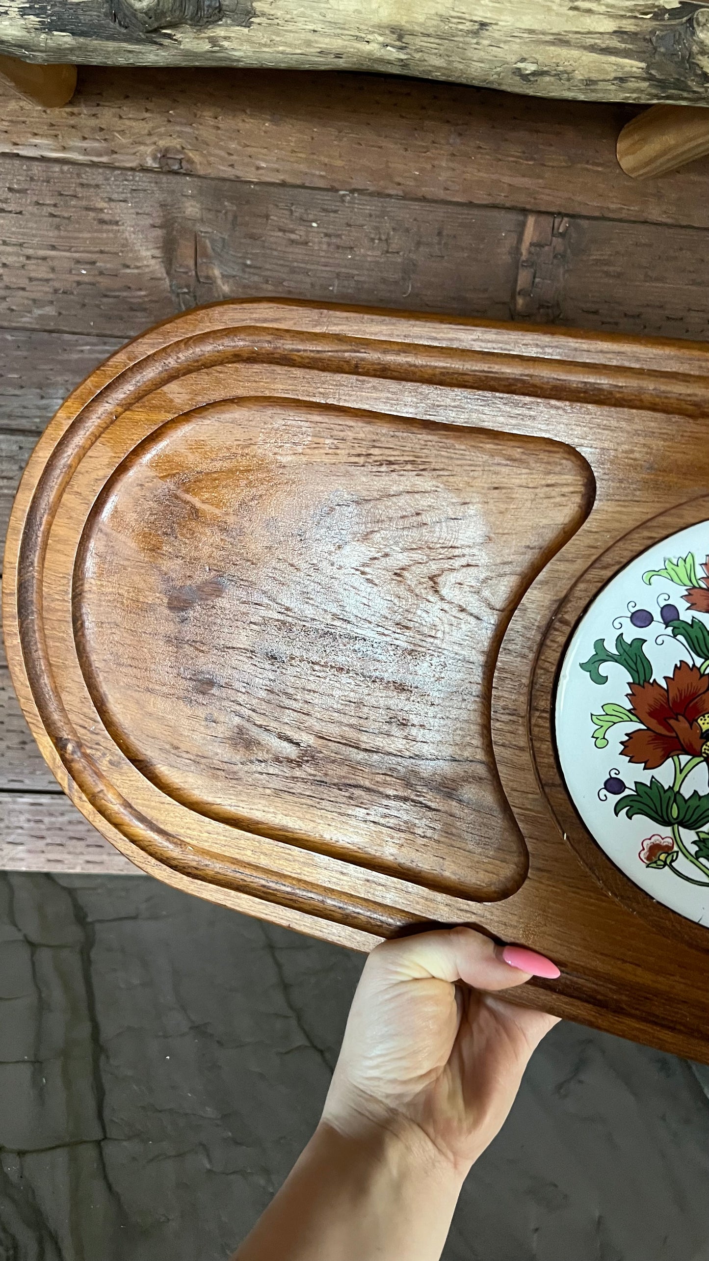 Teakwood Platter with Cover