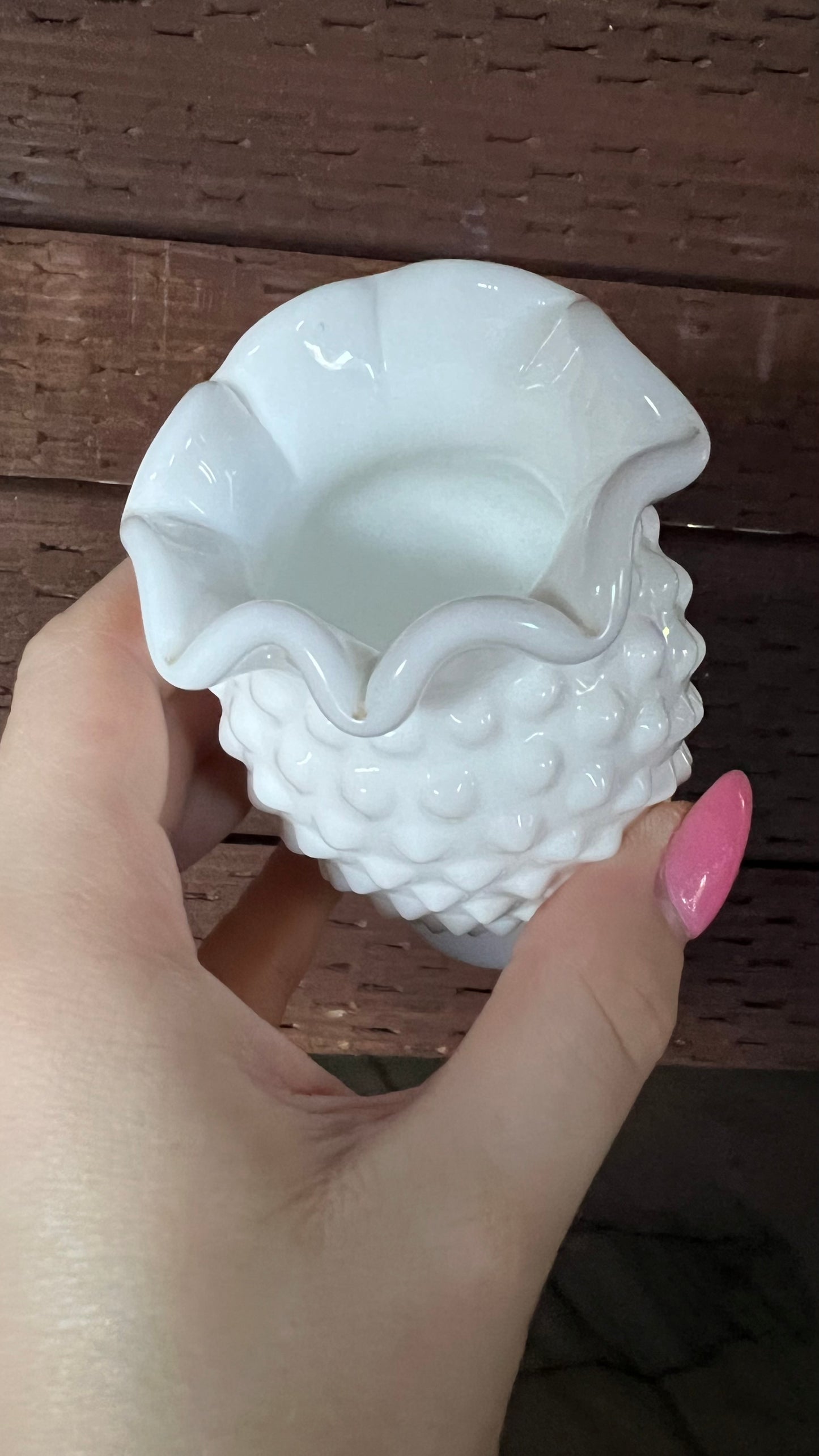 Fenton Hobnail Bud Vase