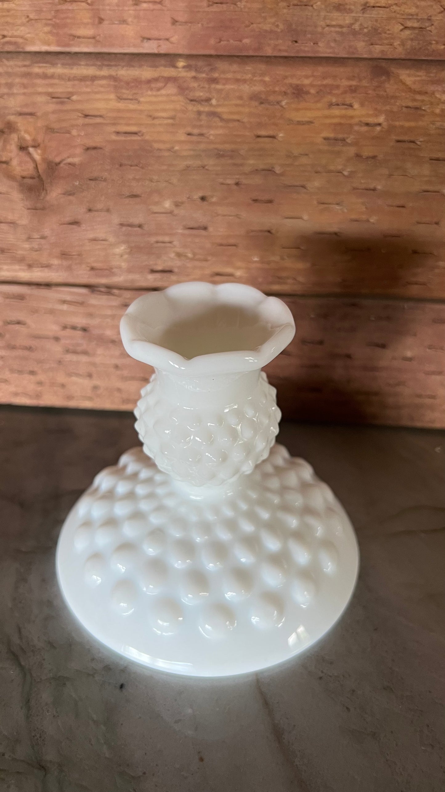 Vintage Fenton Milk Glass Candle Stick Holders