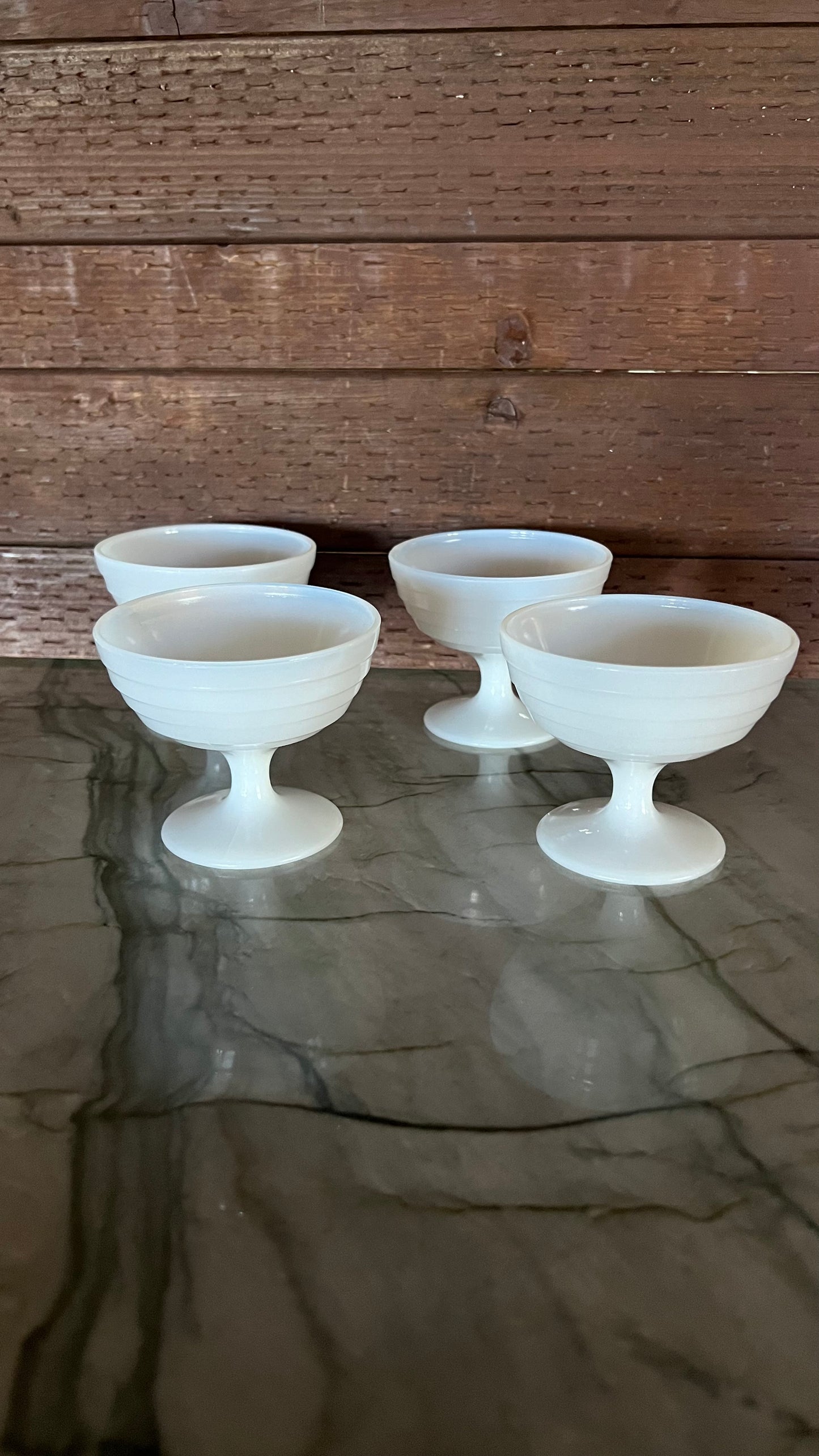 Hazel Atlas Milk Glass Cup Set