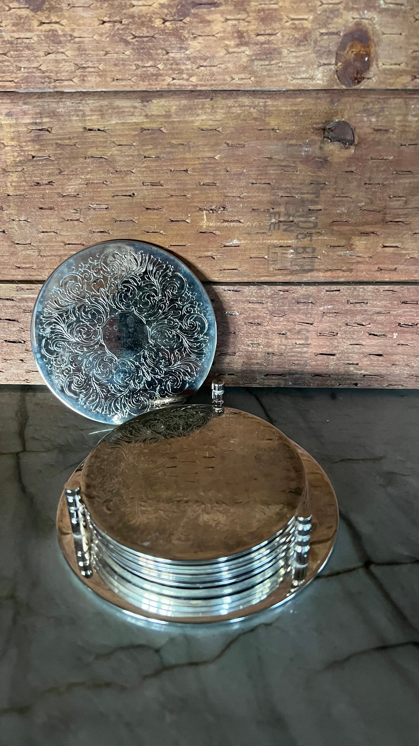 Silver Plated Coaster Set