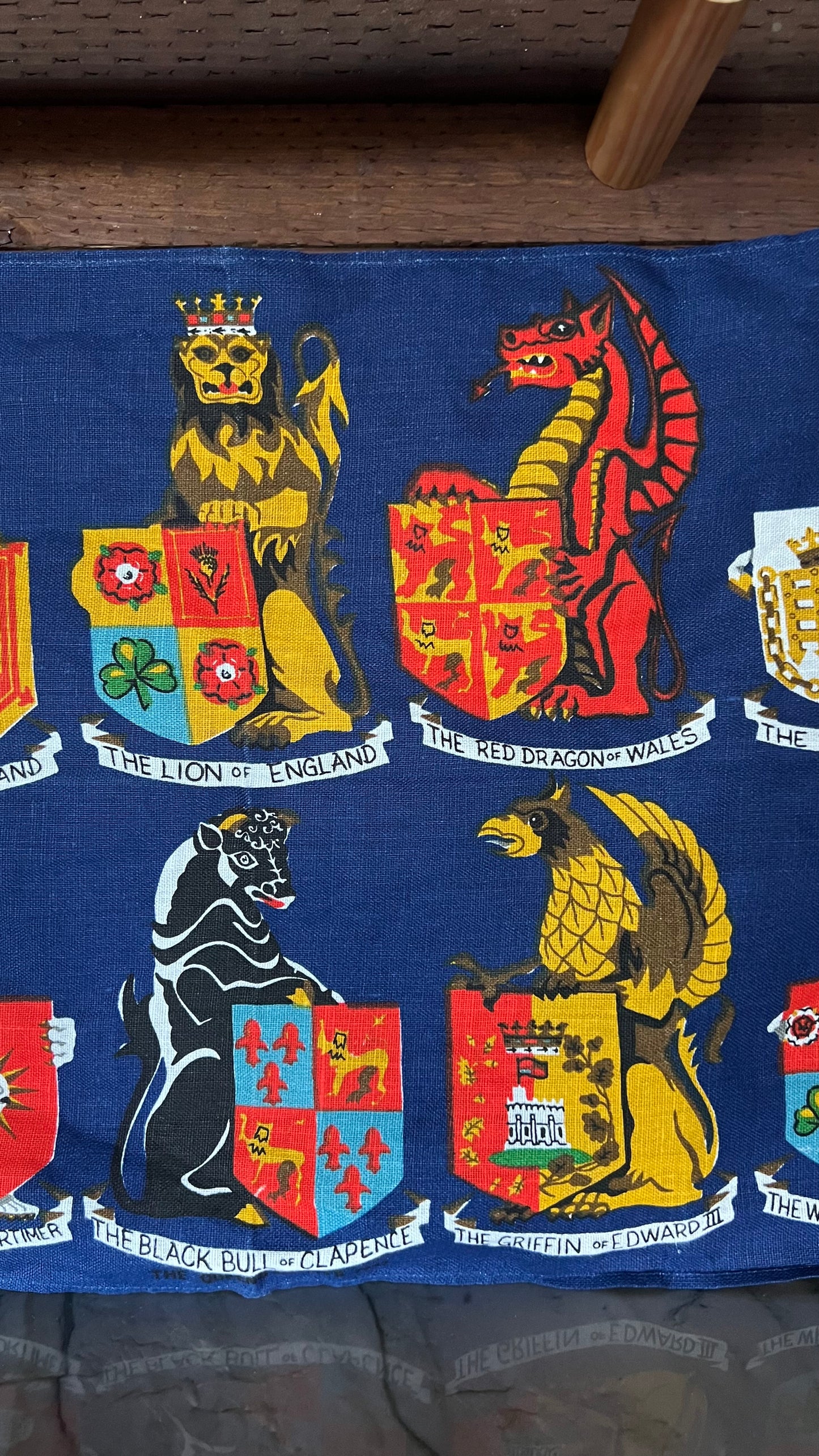 Vintage Crest Tea Towel