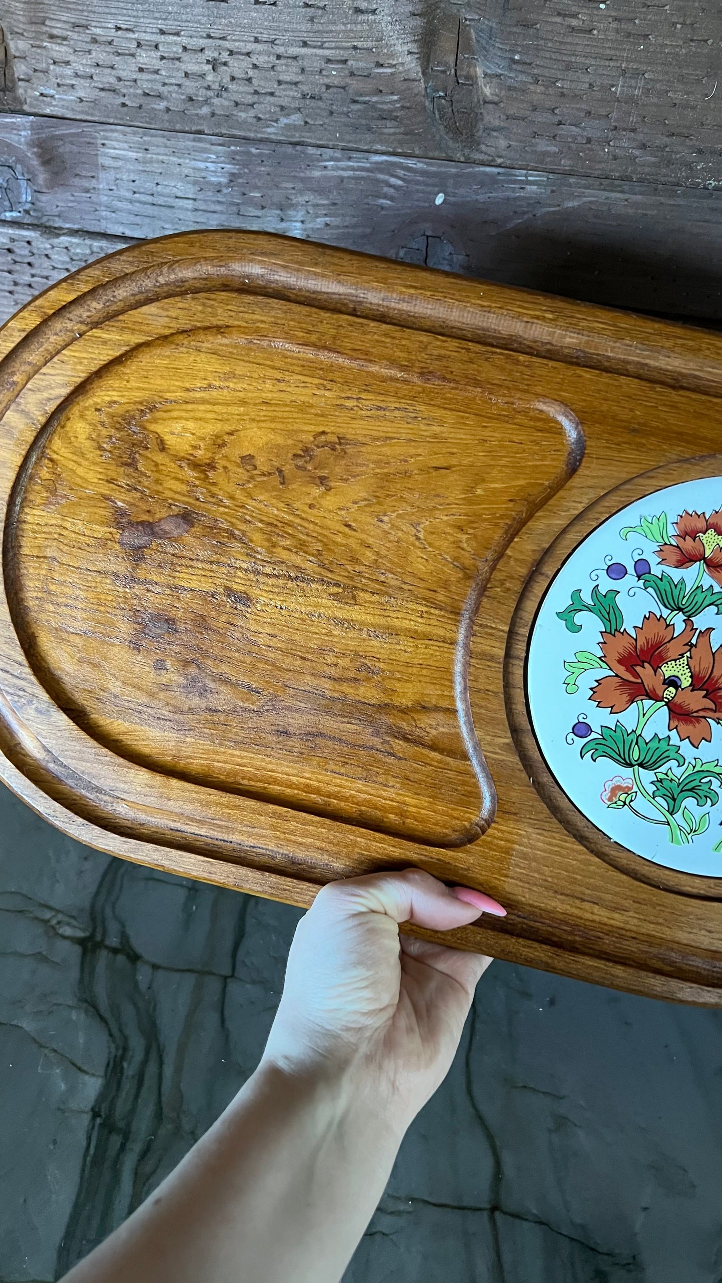 Teakwood Platter with Cover