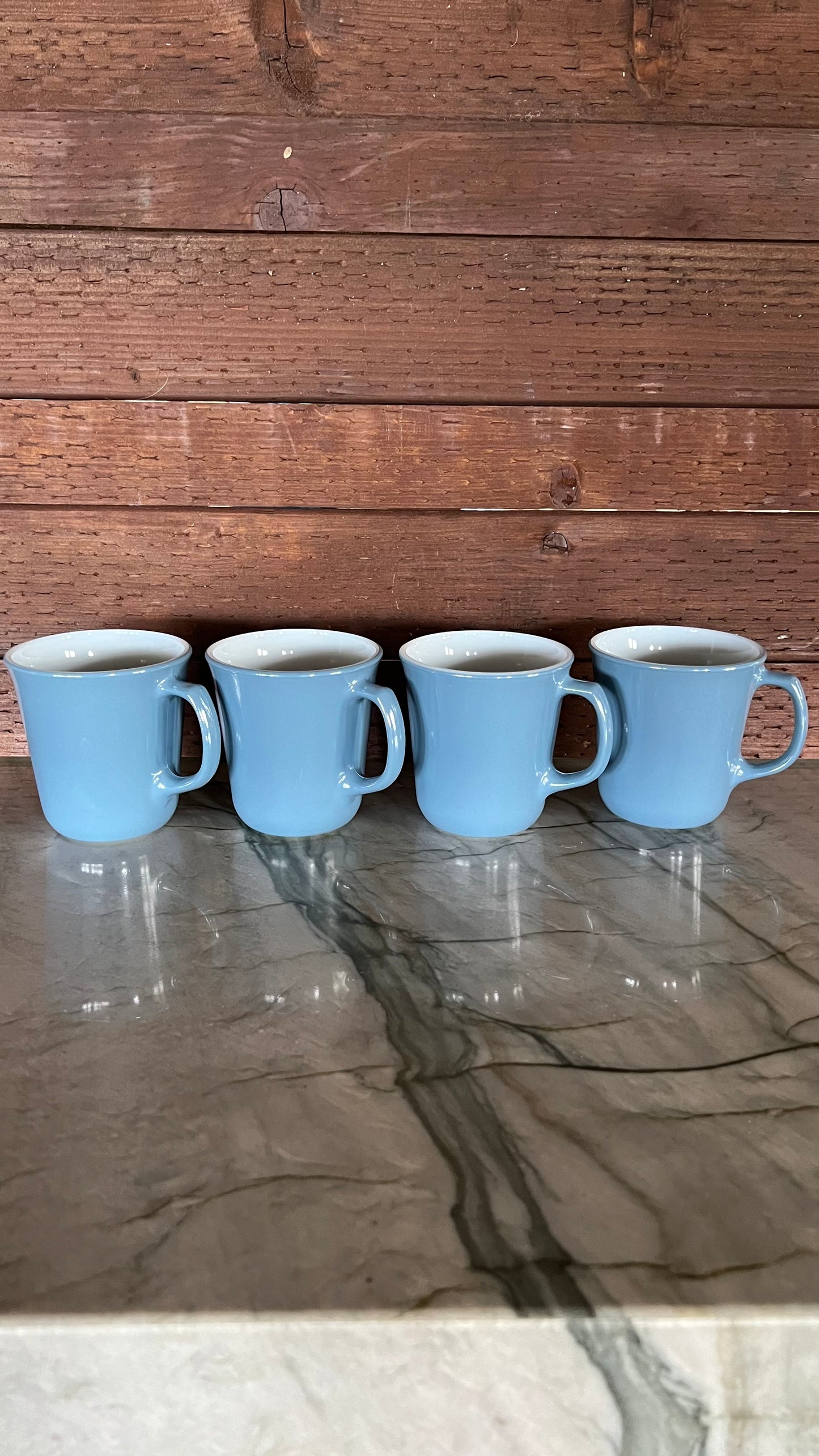 Slate Blue Pyrex Mugs